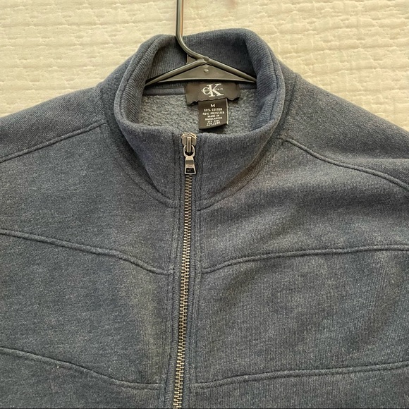 Calvin Klein Men’s Long Sleeve Full Zip Sweatshirt Medium New Without Tags - Picture 4 of 7